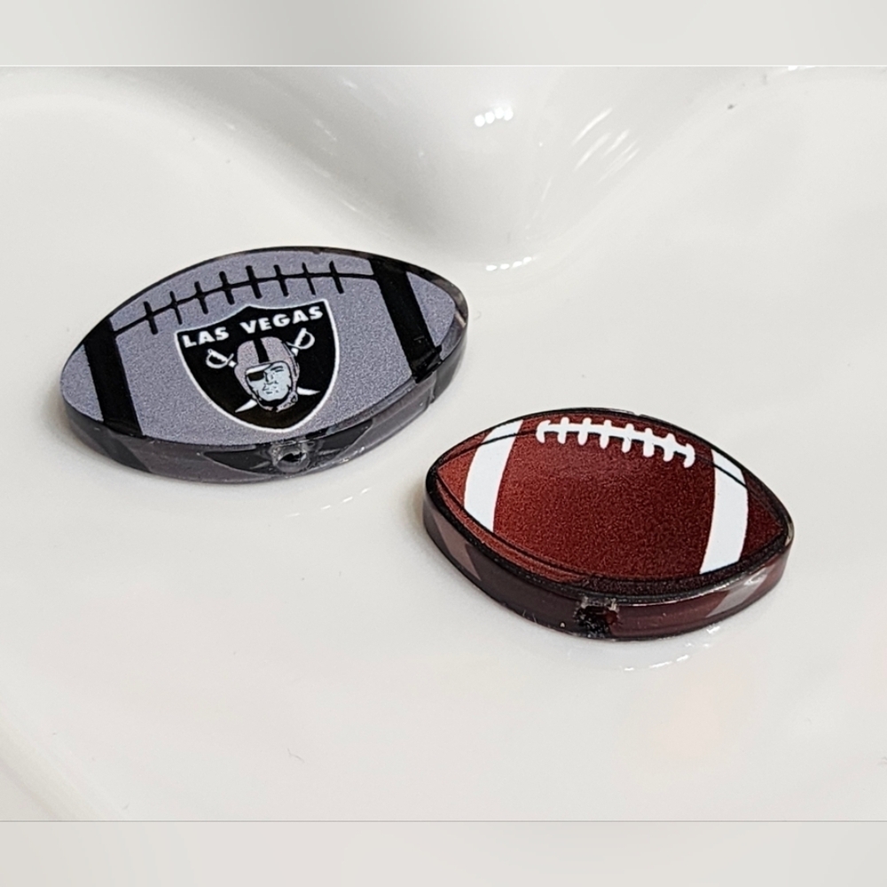 Football Focal Beads Acrylic Double‎ Sided Beaded Pen Beadable Bars Keychain